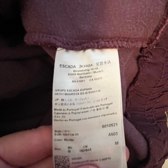 Escada Sport Velvet Sweatsuit jacket and pant- Medium PTP 20inch - Picture 8 of 16